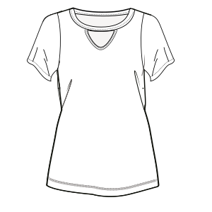 Patron ropa, Fashion sewing pattern, molde confeccion, patronesymoldes.com T-Shirt 3018 LADIES T-Shirts